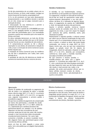 Decisões e fundamentos:
 