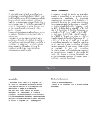 Decisões e fundamentos:
 