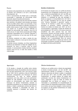 Decisões e fundamentos:
 