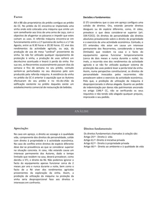 Decisões e fundamentos:
 