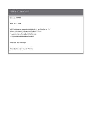 Número:
Data
Outra informação relevante
Hyperlink
Autor:
 