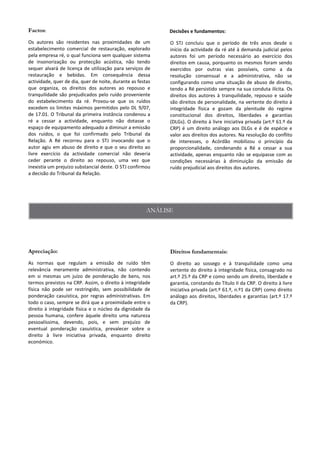 Decisões e fundamentos:
 