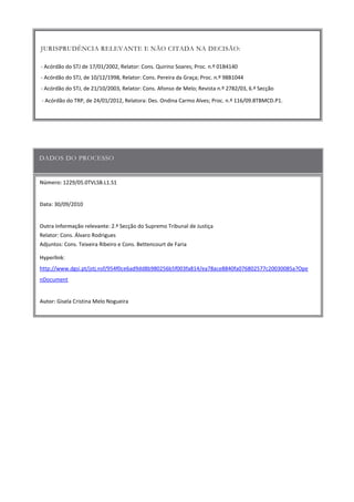 Número:
Data
Outra informação relevante
Hyperlink
Autor:
 