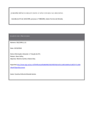 Número:
Data
Outra informação relevante
Hyperlink
Autor:
 