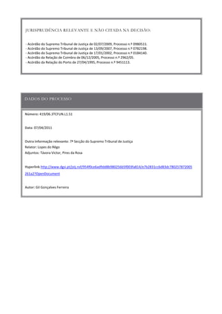 Número:
Data
Outra informação relevante
Hyperlink
Autor:
 