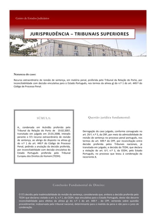JURISPRUDÊNCIA  –  TRIBUNAIS  SUPERIORES
 