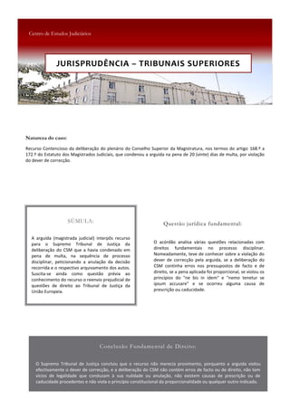 JURISPRUDÊNCIA – TRIBUNAIS SUPERIORES
 