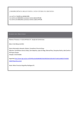 Número:
Data
Outra informação relevante
Hyperlink
Autor:
 