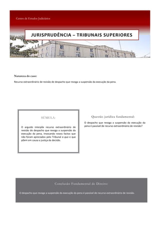 JURISPRUDÊNCIA – TRIBUNAIS SUPERIORES
 