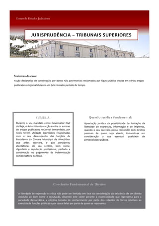 JURISPRUDÊNCIA – TRIBUNAIS SUPERIORES
 