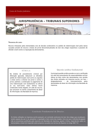 JURISPRUDÊNCIA – TRIBUNAIS SUPERIORES
 
