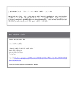 Número:
Data
Outra informação relevante
Hyperlink
Autor:
 