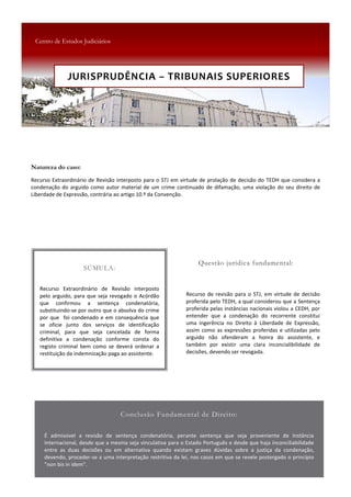 JURISPRUDÊNCIA  –  TRIBUNAIS  SUPERIORES
 