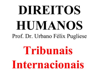 DIREITOS
HUMANOS
Prof. Dr. Urbano Félix Pugliese
Tribunais
Internacionais
 