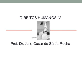 DIREITOS HUMANOS IV
Prof. Dr. Julio Cesar de Sá da Rocha
 