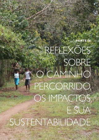 101




             PARTE III



       REFLEXÕES
           SOBRE
     O CAMINHO
     PERCORRIDO,
     OS IMPACTOS
            E SUA
SUSTENTABILIDADE
 