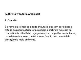 II. Competência para a criação de tributos ambientais6. Os arts. 170, VI e 225 da CF/88 atribuem ao Estado o dever de proteger o meio ambiente e controlar as ações públicas e particulares que tenham algum potencial dano ou prejuízo ao meio ambiente, utilizando-se das mais distintas políticas públicas e instrumentos técnicos, dentre os quais, o tributo. 7. A competência do Estado para criar normas e realizar ações em prol da proteção do meio ambiente é concorrente (art. 24 da CF) e comum (art.23 da CF), respectivamente.