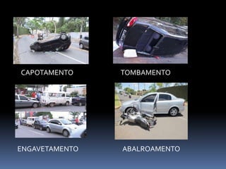 CAPOTAMENTO TOMBAMENTO
ENGAVETAMENTO ABALROAMENTO
 