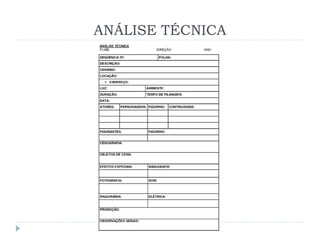 ANÁLISE TÉCNICA
 