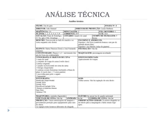 ANÁLISE TÉCNICA
 