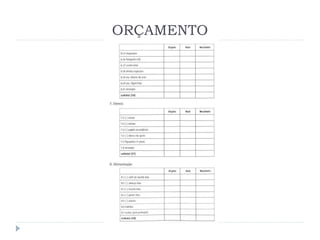 ORÇAMENTO
 