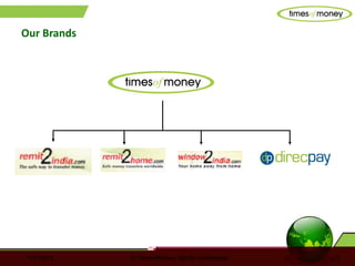 7/31/2013 © TimesofMoney. Strictly confidential 3
Our Brands
 