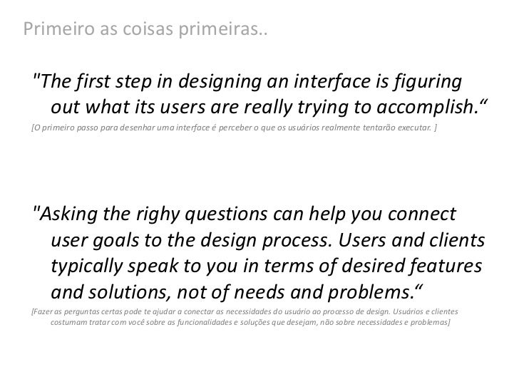 Designing Interfaces [TIDWELL] Resumo do 1º capitulo