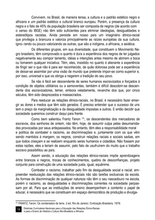 Diretrizes Curriculares Nacionais para a Educação das Relações Étnico-Raciais 
