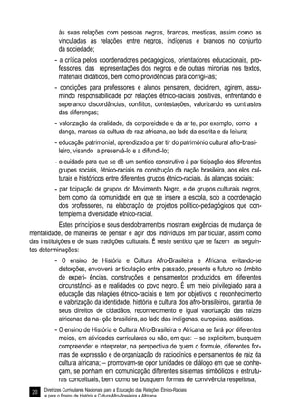 Diretrizes Curriculares Nacionais para a Educação das Relações Étnico-Raciais 