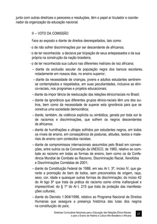 Diretrizes Curriculares Nacionais para a Educação das Relações Étnico-Raciais 