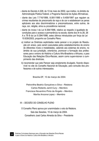 Diretrizes Curriculares Nacionais para a Educação das Relações Étnico-Raciais 