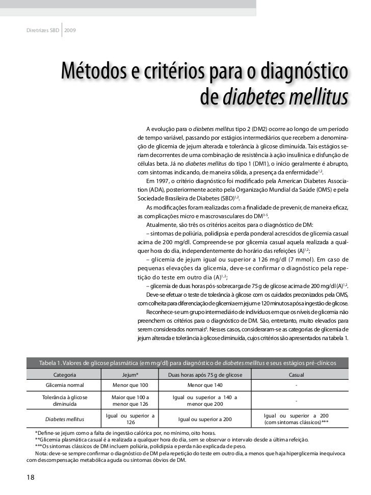 Diretrizes da sociedade brasileira de diabetes 2008 pdf