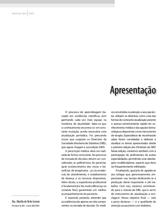 Diretrizes da sociedade brasileira de diabetes 2008 pdf