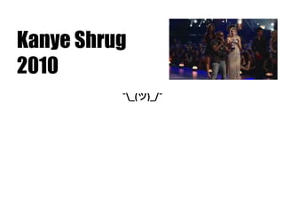 ¯_(ツ)_/¯
Kanye Shrug
2010
 