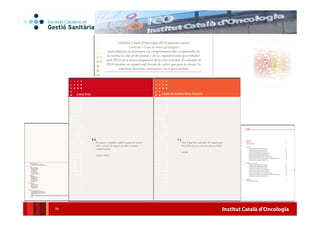 Institut Català d’Oncologia
xxxxxxxxxxxxxxxx
3
Pilars del
bon
govern
Gestió
ètica i
transparent
Gestió
innovadora
i eficaç
Rendició
de
comptes
Gestió
per
resultats i
qualitat
Gestió
oberta i
participació
El bon govern corporatiu és un
conjunt d'accions, cultures i
estructures que procuren la
promoció i la consolidació
d'organitzacions transparents i
responsables per a l'assoliment
de la confiança i la credibilitat de
tots els grups d'interès de
l'organització (stakeholders). El
bon govern està basat en un
lideratge centrat en els valors.
Introducció
 