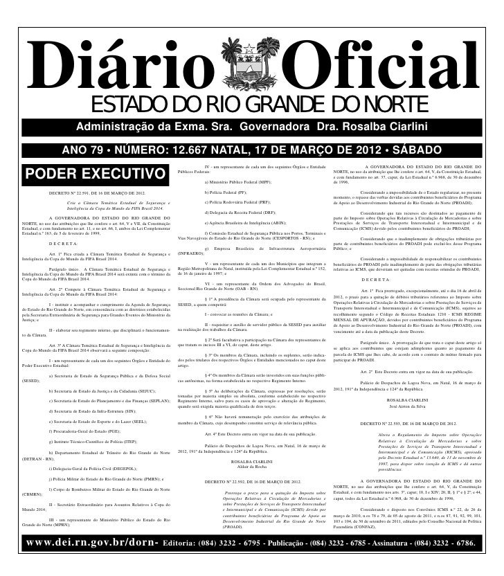 Diário oficial do rn convocação Diário oficial do rn convocação