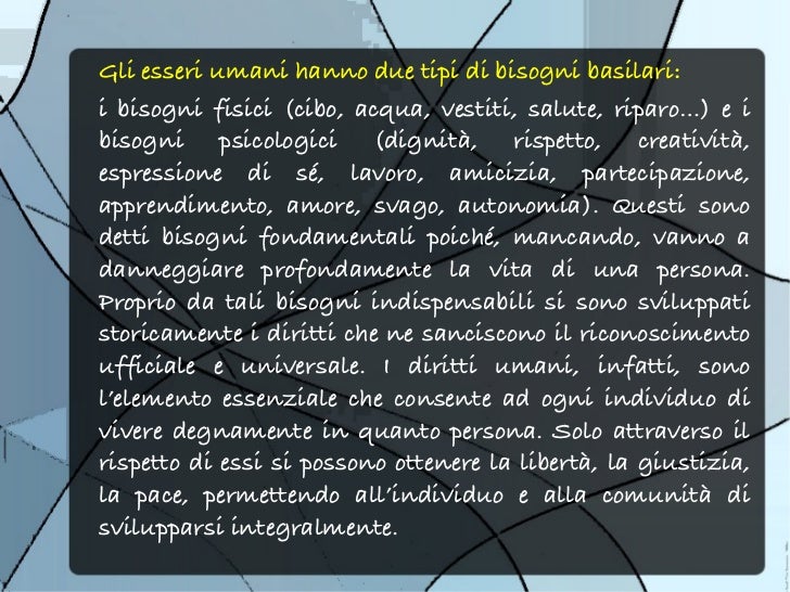 Che Cosa Sono I Diritti Umani Riassunto