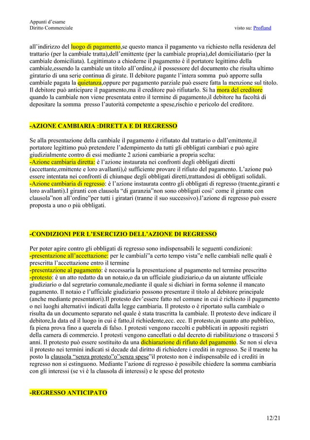 Appunti di Diritto Commerciale i Titoli