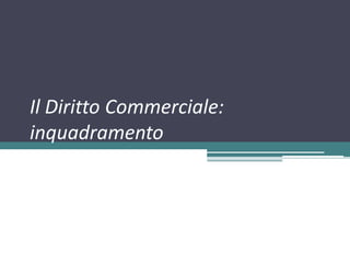 Vari Commercial Diritto commerciale impresa aspetti vari | PDF