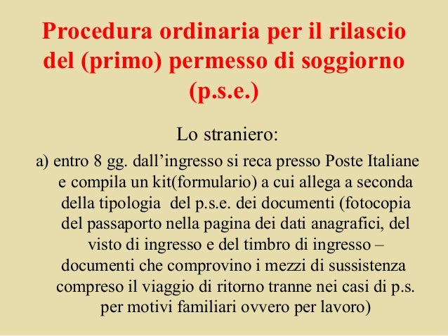 Diritto dellimmigrazione parte 2 Poste italiane immigrazione