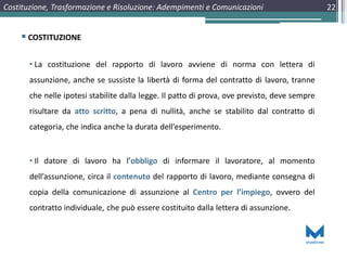Lettera assunzione contratto stagionale
