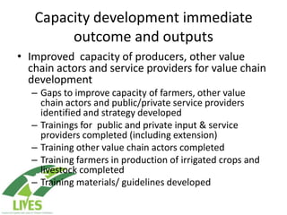 Draft LIVES project implementation plan