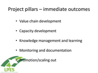 Draft LIVES project implementation plan