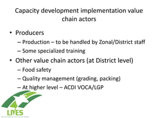 Draft LIVES project implementation plan