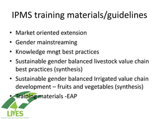 Draft LIVES project implementation plan
