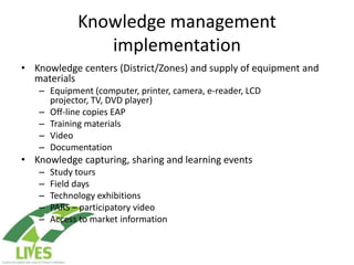 Draft LIVES project implementation plan