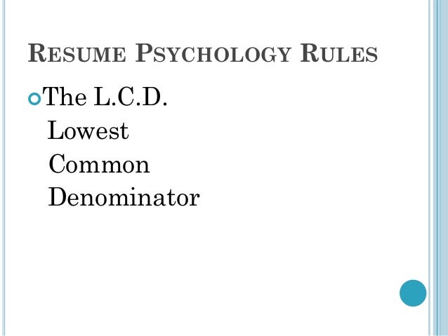 resume for psychology