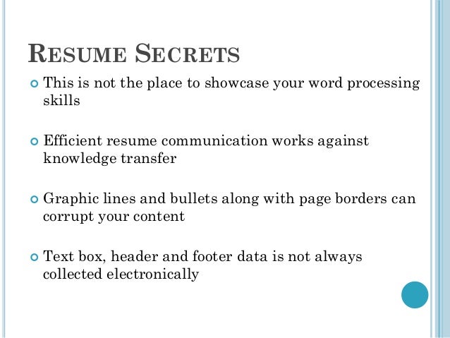 resume lines