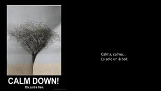 Calma, calma…
Es solo un árbol.
 