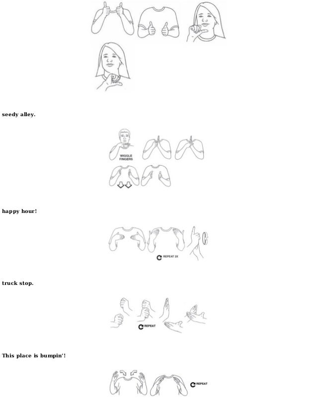 Sign Language Cuss Words Chart